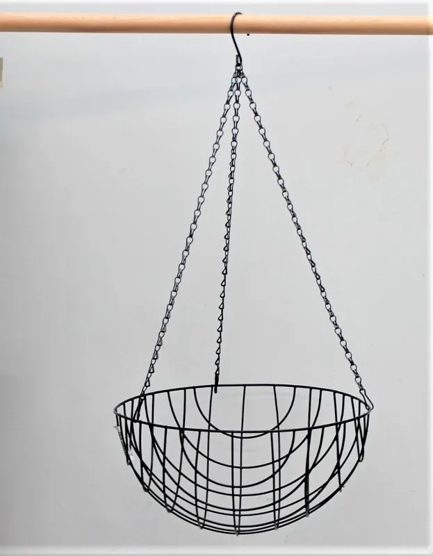 Trådampel rund Svart 35cm