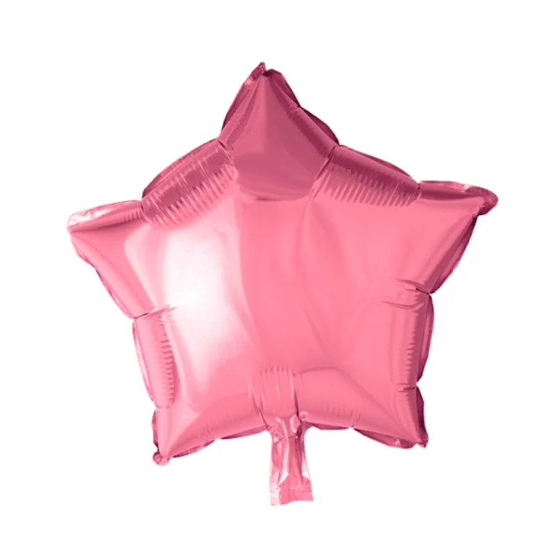 Folieballong stjärna ljusrosa – 46 cm