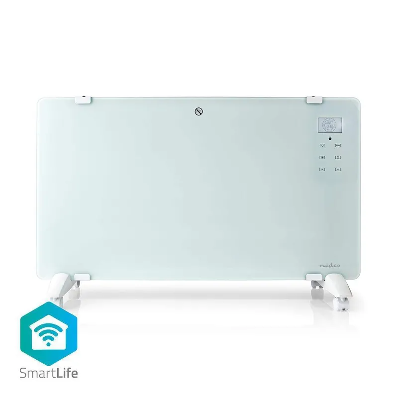 SmartLife Konvektion Värmare | Wi-Fi | Passar till badrum | Glas panel | 2000 W | 2 Värmeinställningar | LED | 15 - 35 °C | Just