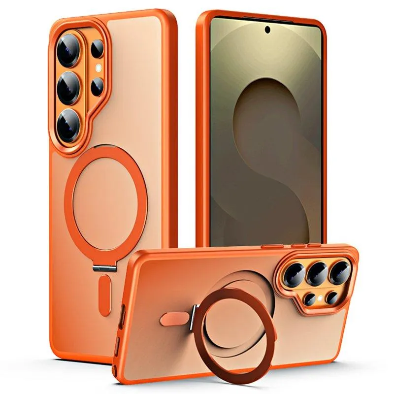 Mobilskal för Samsung Galaxy S26 Ultra TPU + Akryl Kickstand – Orange