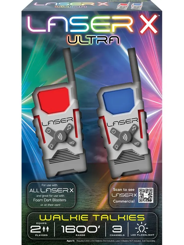 Laser X Ultra Walkie Talkies 500m - Laser X - Leksaksaffären