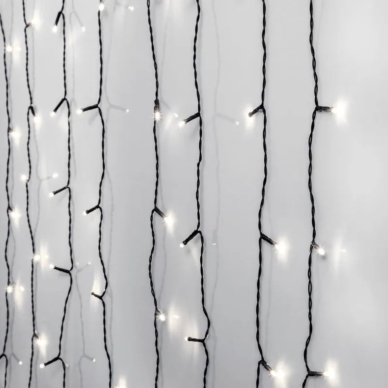 Ljusgardin Crispy Ice White – 1,3 x 2,0 m, 120 LED