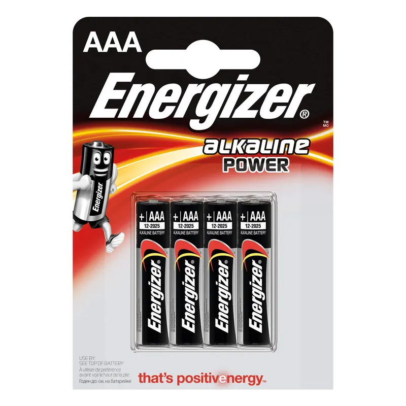 Energizer Alkaline Power AAA-Batteri LR06 4-pack