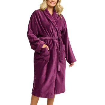 Damella Unisex Torekov Robe Plommon bomull X-Small Dam