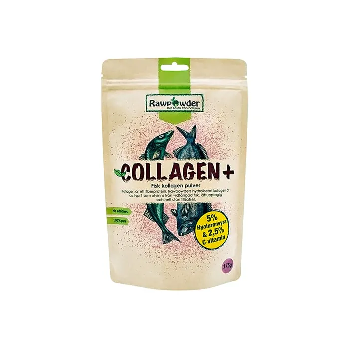 Collagen Plus Hyaluronsyra vit C 175g - Rawpowder
