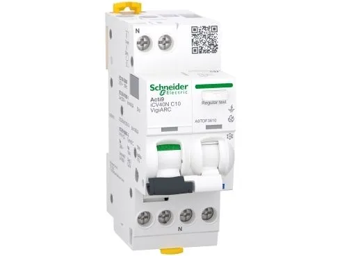 Schneider Electric Spark detector/arc monitor MCB+RCD+AFD 1PN C10A 30mA iC40N VigiARC