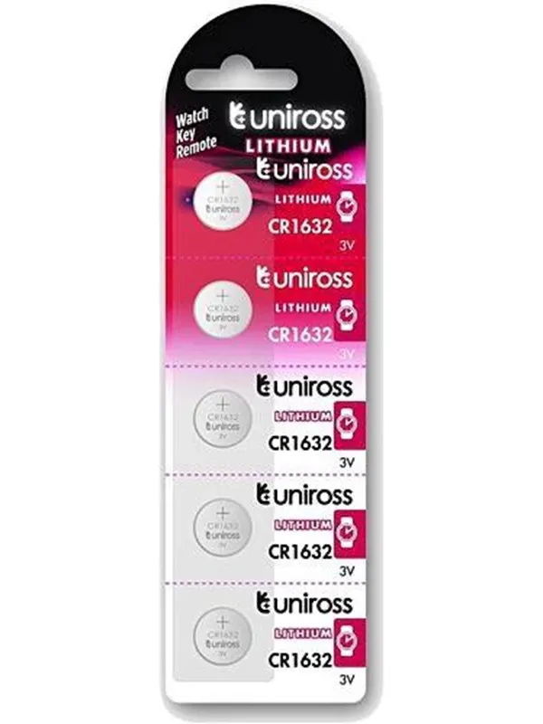 UNiROSS Lithium Button CR1632 - 5-pack