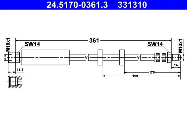 Bromsslang ATE 24.5170-0361.3