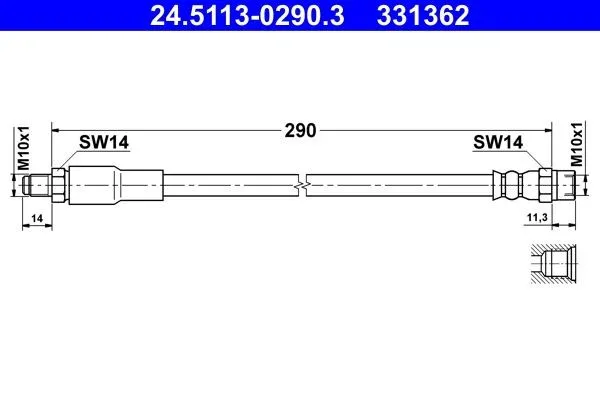 Bromsslang ATE 24.5113-0290.3