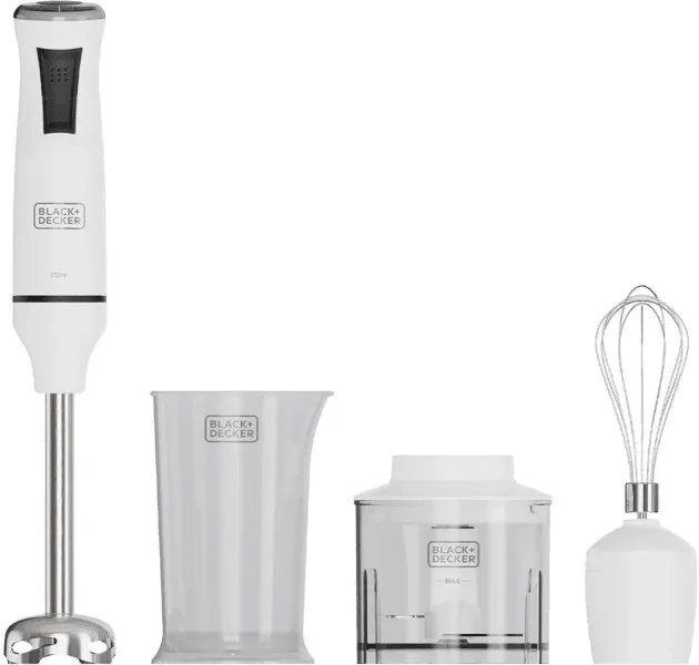 Black & Decker Stavmixer Hand Blender 750W White Accessories - 750 W