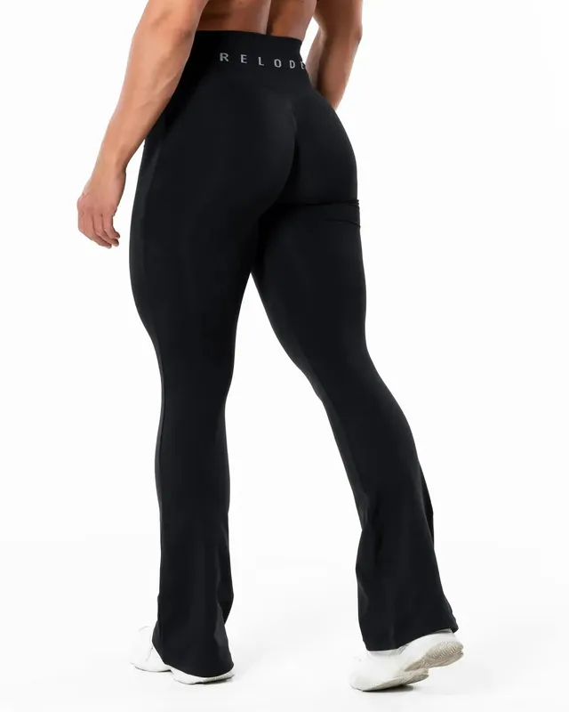 Prime Scrunch Flared Tights Svart (#1838)