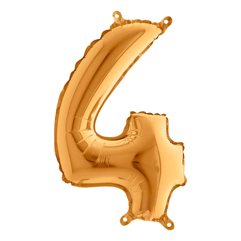 Sifferballong Mini Guld Metallic – Siffra 4
