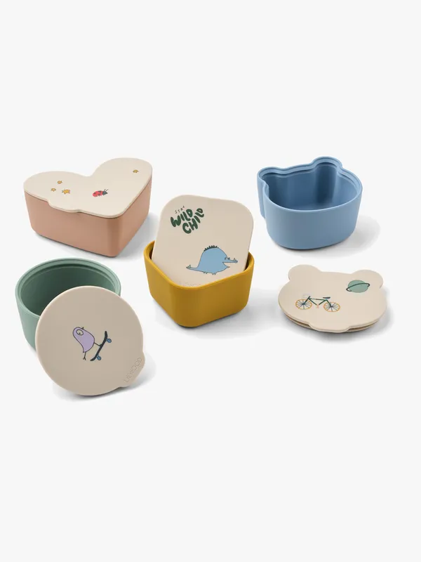 Liewood Snackslådor - Silikon - Toto - 4-pack - Tom Tom/Sandy