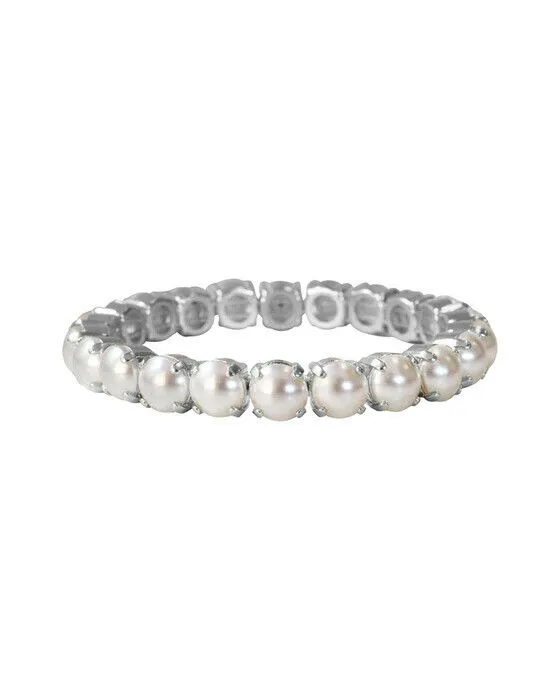 Gia Stud armband pearl rhodium