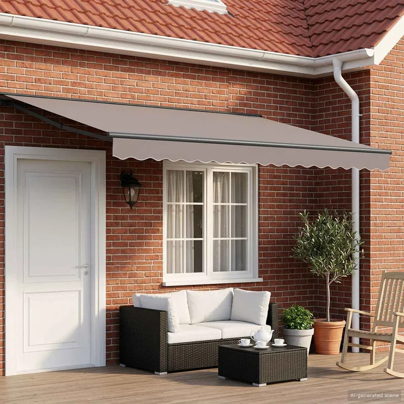 vidaXL Solar Electric Awning Frame 4 x 3 m Antracit