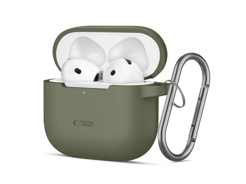 Tech-Protect Silicone Hook Case for AirPods 4 - Green