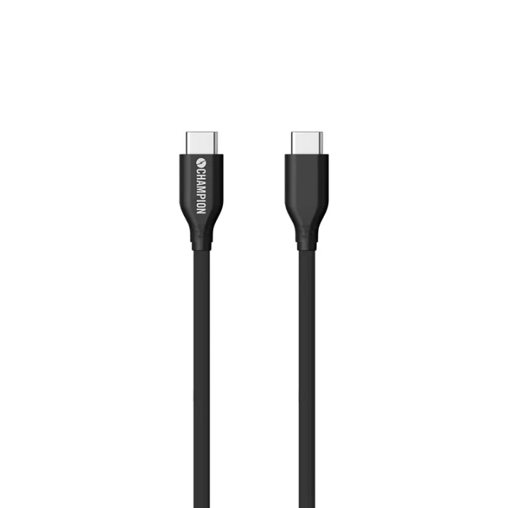 CHAMPION USB-C till USB-C kabel 60W 1m – Svart