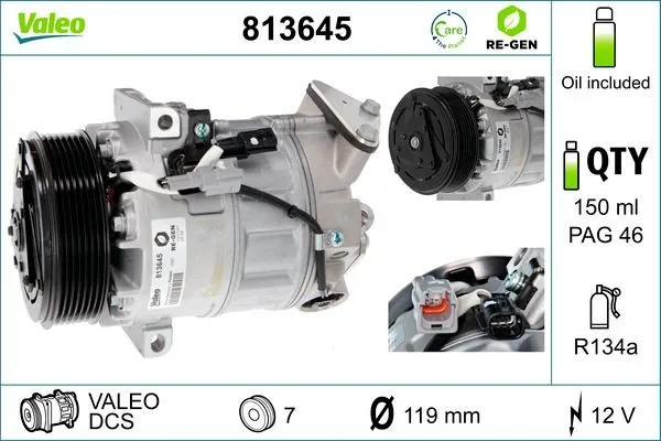 AC-kompressor VALEO 813645