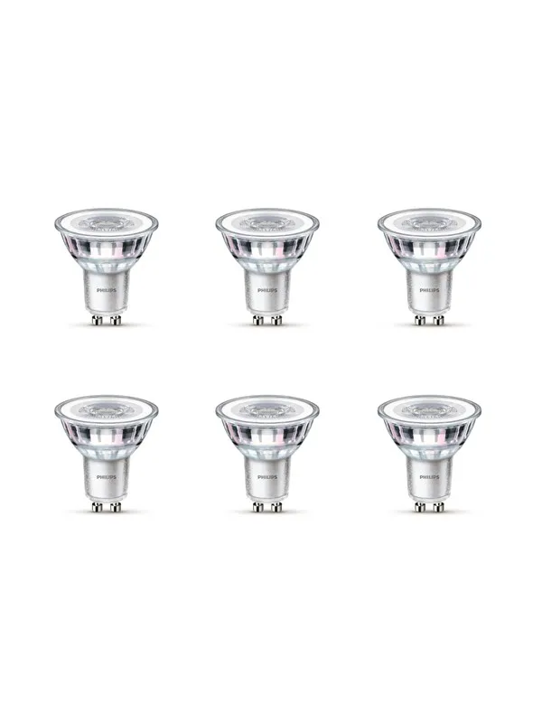 Philips LED-glödlampa Classic 4.6W/840 (50W) 36° 6-pack GU10