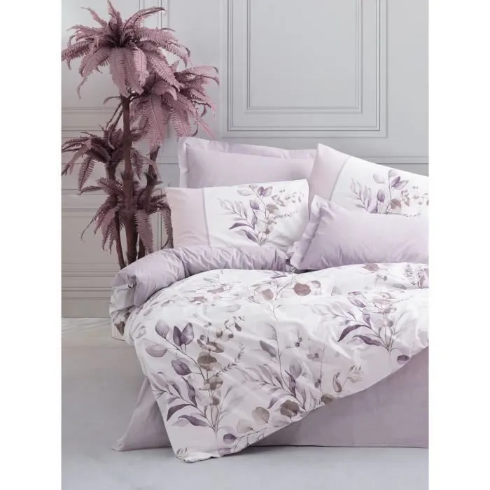 Tharion Bäddset 240×220 cm – Lila Vit