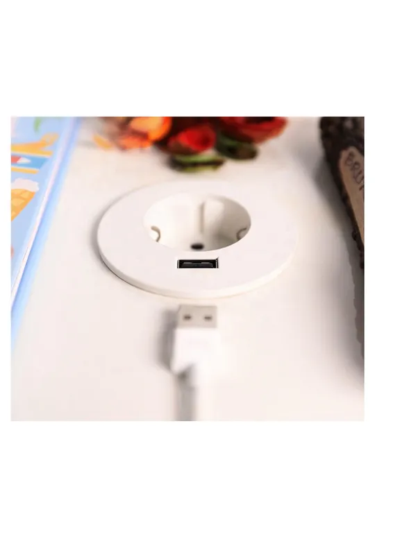 Rutab SP-0050 Eluttag med USB Vit
