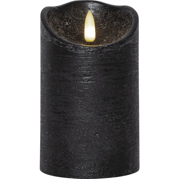 Star Trading - LED Blockljus Flamme Rustic - Batteriljus - Svart