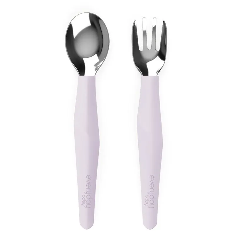 Everyday Baby bestick i rostfritt stål, light lavender