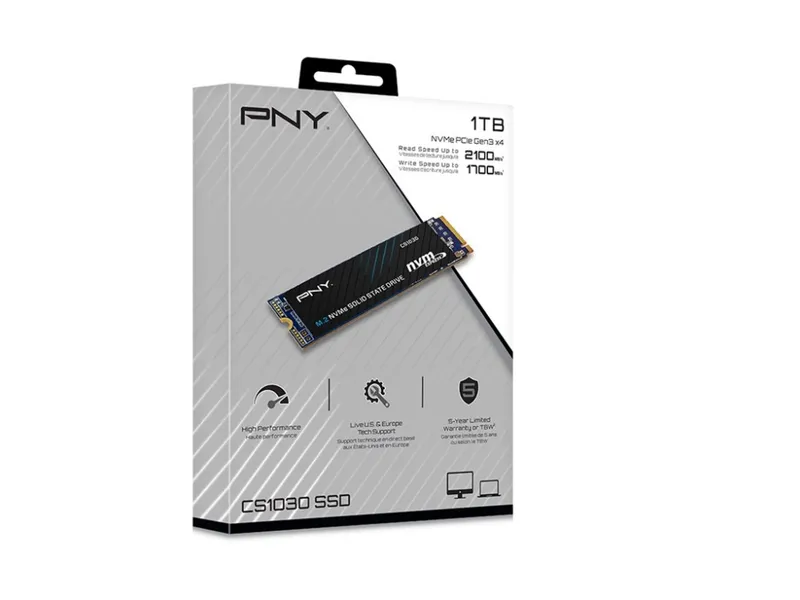 PNY CS1030 - SSD - 1 TB - inbyggd - M.2 2280 - PCIe 3.0 x4 (NVMe)