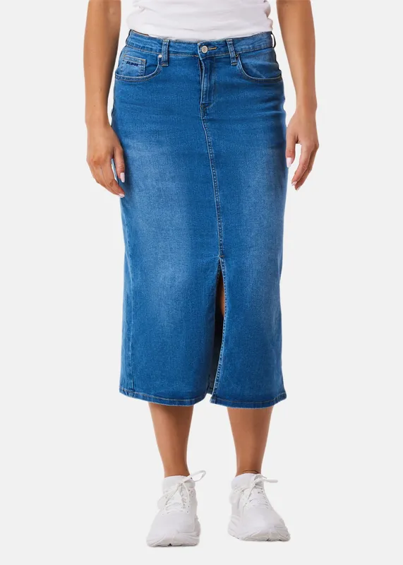 Oregon Long Denim Skirt W (#6885)