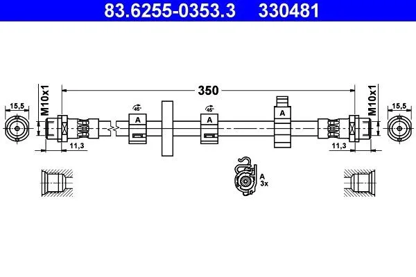 Bromsslang ATE 83.6255-0353.3