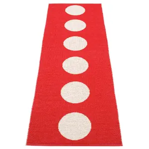 Pappelina Matta Vera, 70 x 225 cm, red/vanilla