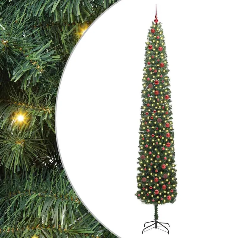 vidaXL Konstgjord julgran Grön 300 cm PVC och stål och plast (#9476)