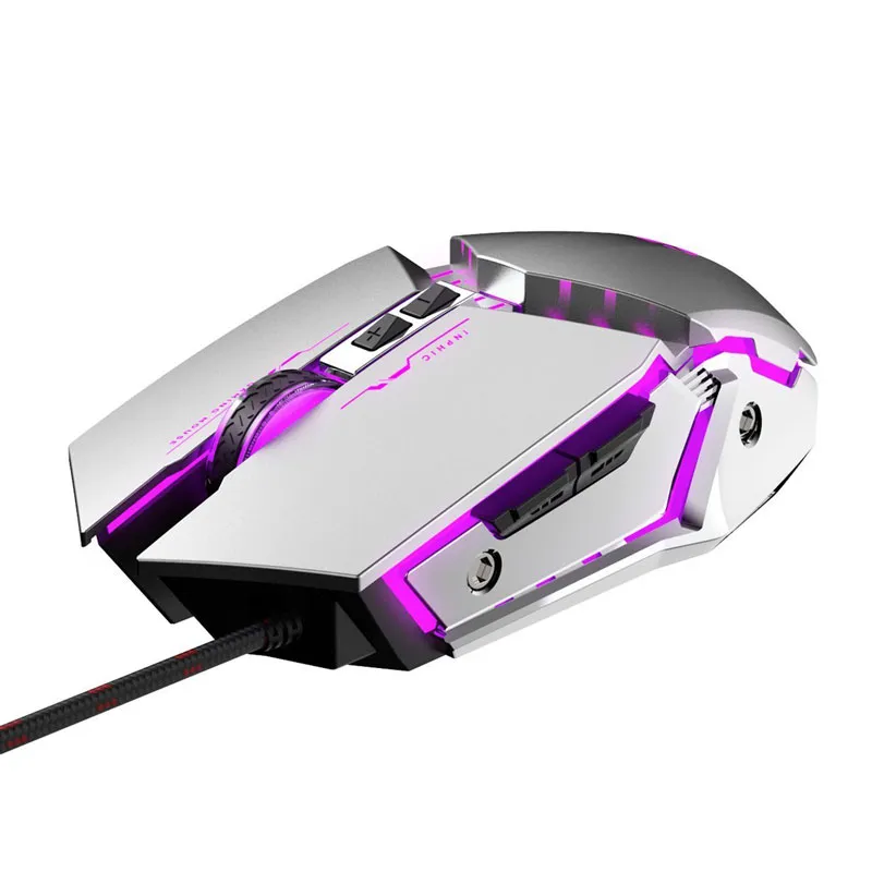 PW2 Trådad gaming-datormus 4800 DPI – Silver
