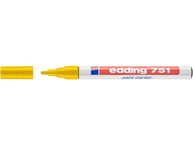 Färgmarkeringspenna Edding® 751 rund spets 1–2 mm gul (10-pack)