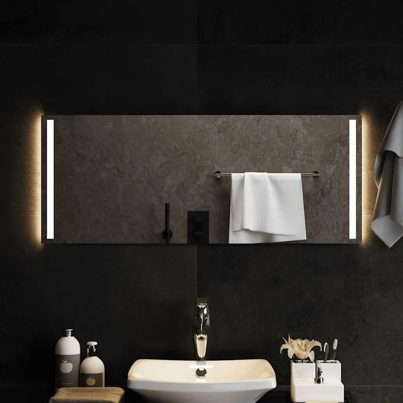 vidaXL Badrumsspegel LED 100×40 cm