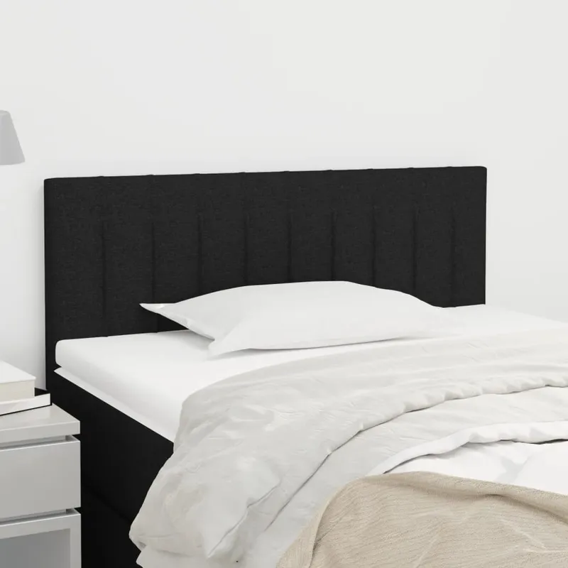 vidaXL Sänggavel svart 80x5x78/88 cm tyg (#0466)