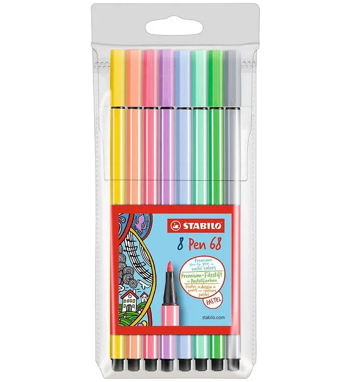 STABILO Pen 68 stiftpennor Multifärg 8 styck