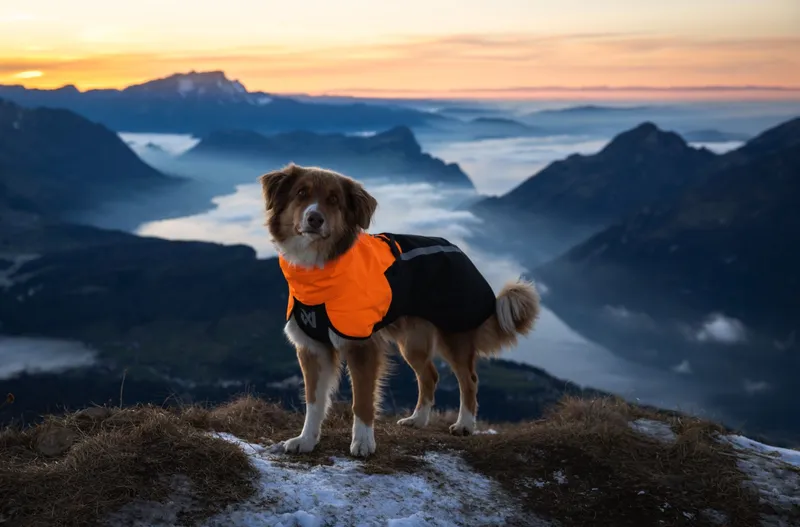 Non-stop dogwear Fjord Raincoat 2.0 Black/Orange – 60