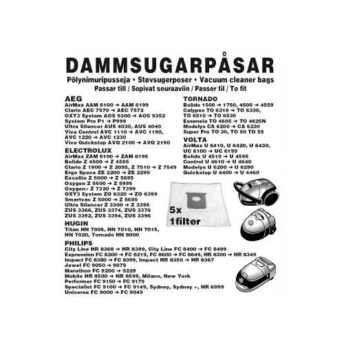 Champion Dammsugarpåsar Electrolux 5 st 1100CH