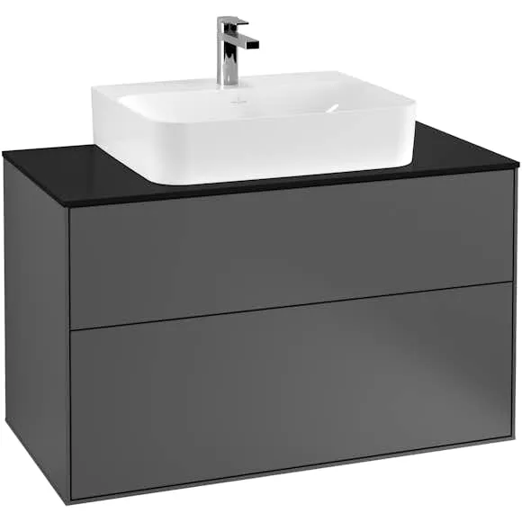 Tvättställsskåp Villeroy & Boch Finion med 2 Lådor och Bänkskiva för Centrerat Tvättställ (#3718)