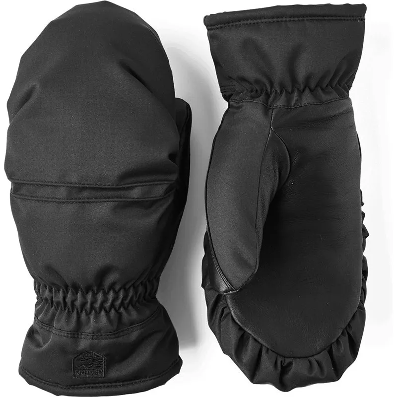 Hestra Women’s Primaloft Leather Mitt Black (#9739)