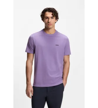 BOSS för män. 50506373 T-shirt lila detalj (XS), Casual, Bomull, Kort ärm