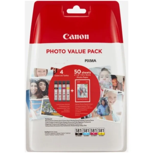 Canon CLI-581 Bläckpatron Multipack BK + CMY
