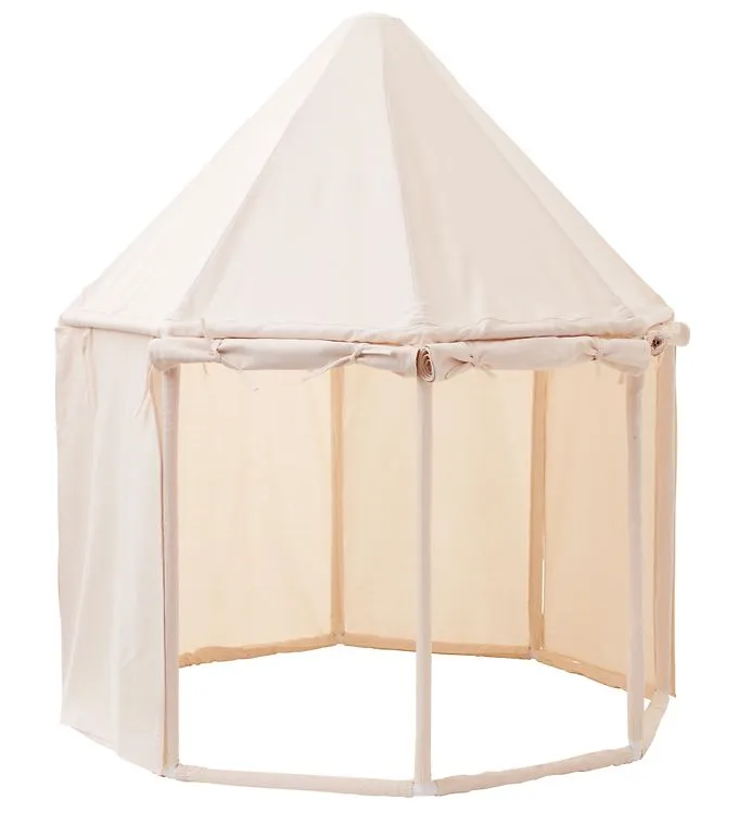 Kids Concept Paviljong Tält - 122×142 cm - Naturvit