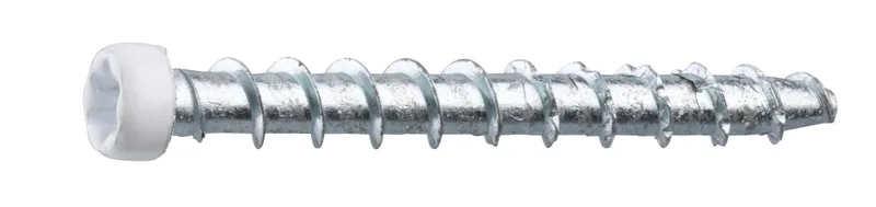 Grabber CTX50VITC Betongskruv för lister & socklar 4,5 x 50 mm, Vit 100-pack