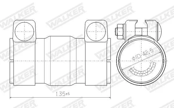 WALKER 69000 Katalysator, Universal