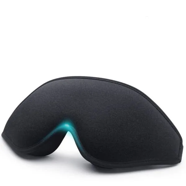 Mjuk 3D sovmask ögonmask för flygresor yoga vila Black