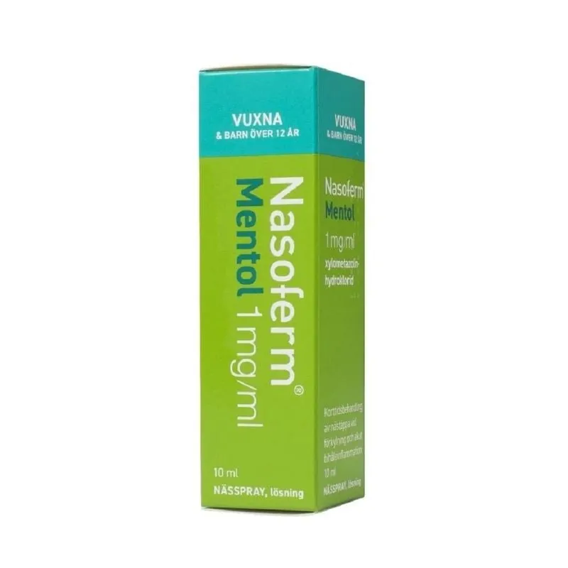 Nasoferm Mentol 1 mg/ml 10 milliliter Nässpray, lösning