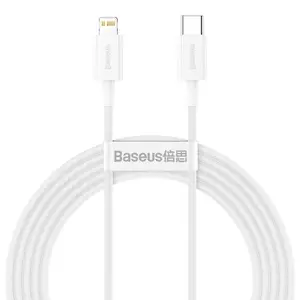 BASEUS USB-C till Lightning kabel 20W 2m - Vit