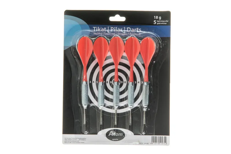 Dartpilar 5-pack Röd, 18G (Utgått)